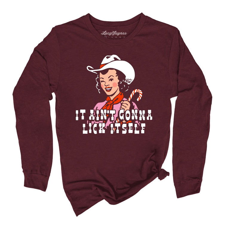 It Ain't Gonna Lick Itself Graphic Long Sleeve Tee