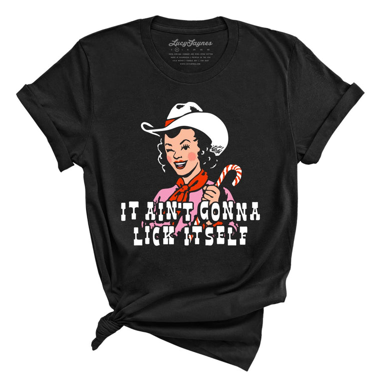 It Ain't Gonna Lick Itself Graphic Tee - Black
