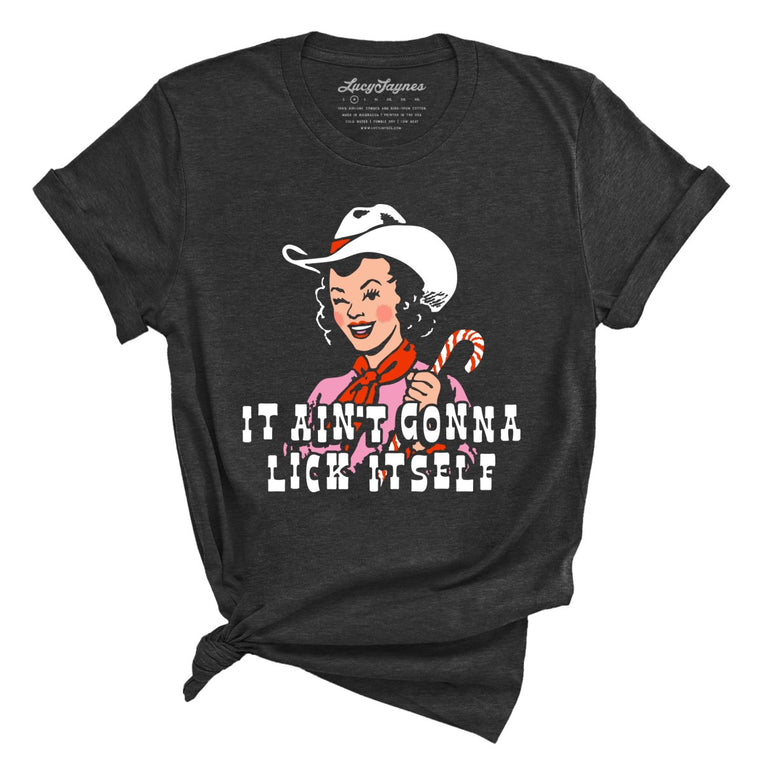It Ain't Gonna Lick Itself Graphic Tee - Dark Grey Heather