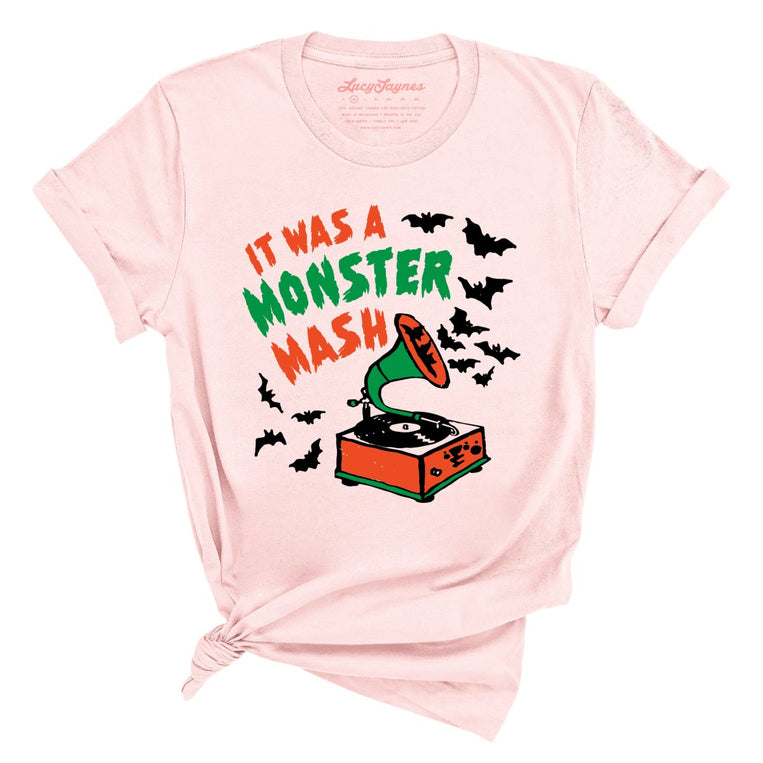 It Was A Monster Mash Graphic Tee - Soft Pink