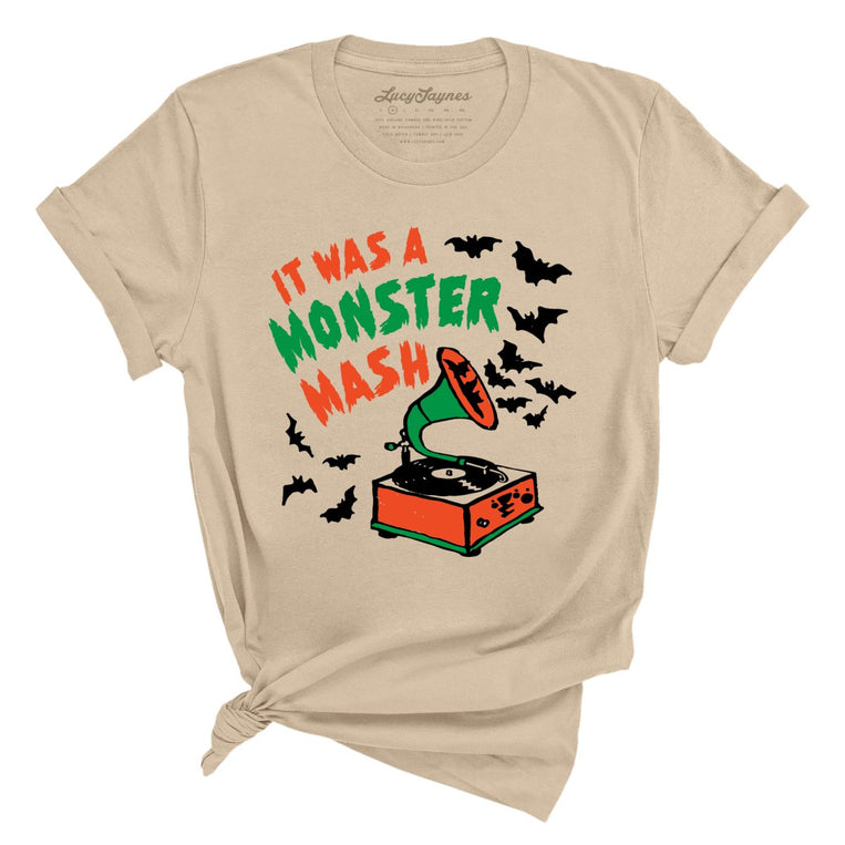 It Was A Monster Mash Graphic Tee - Tan