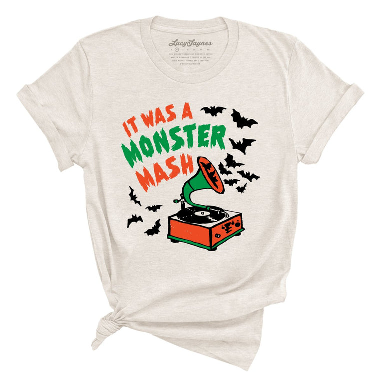It Was A Monster Mash Graphic Tee - Heather Dust