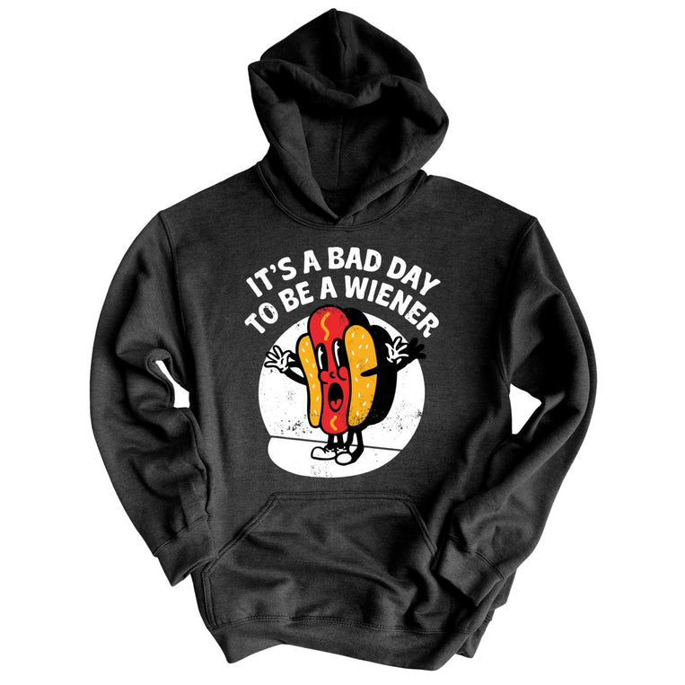 It's a Bad Day To Be a Wiener Graphic Hoodie - Charcoal Heather