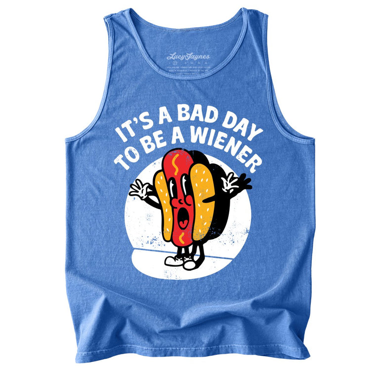 It's a Bad Day To Be a Wiener Comfort Colors Graphic Tank Top