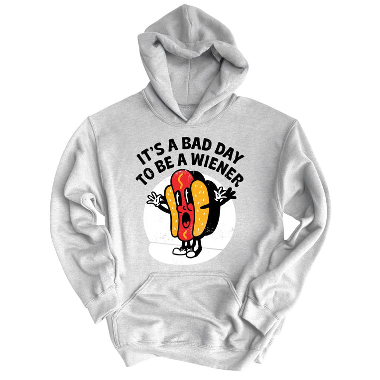 It's a Bad Day To Be a Wiener Graphic Hoodie - Grey Heather