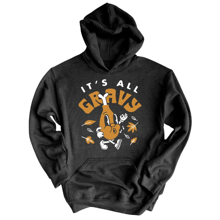 It's All Gravy Graphic Hoodie - Charcoal Heather