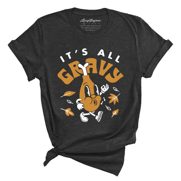 It's All Gravy Graphic Tee - Dark Grey Heather