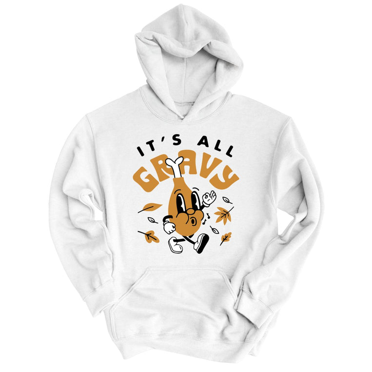 It's All Gravy Graphic Hoodie - White