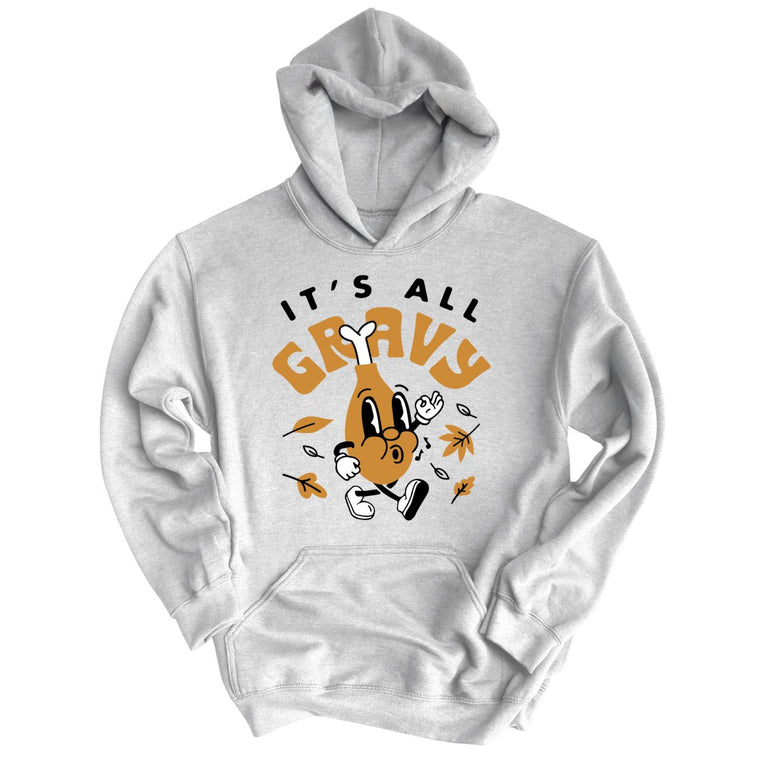 It's All Gravy Graphic Hoodie - Grey Heather