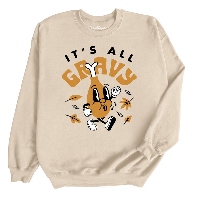 It's All Gravy Graphic Sweatshirt - Sand