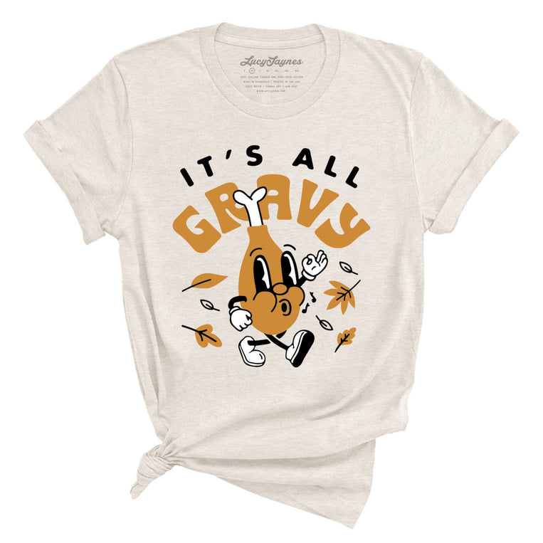 It's All Gravy Graphic Tee - Heather Dust