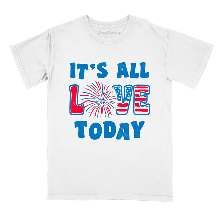 It's All Love Today Comfort Colors Graphic Tee - White
