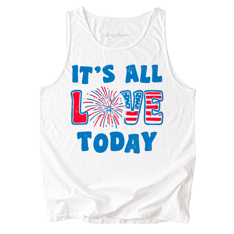 It's All Love Today Comfort Colors Graphic Tank Top
