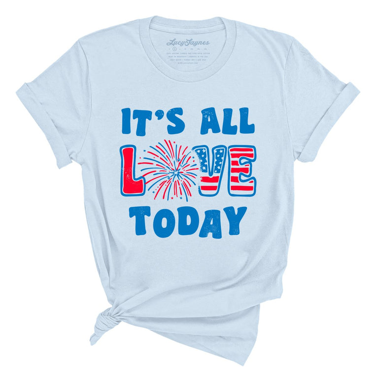 It's All Love Today Graphic Tee - Light Blue