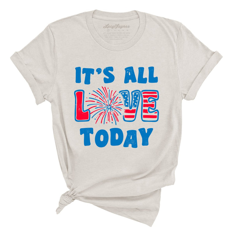 It's All Love Today Graphic Tee - Heather Dust