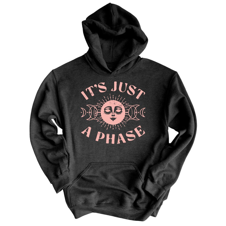 It's Just A Phase Graphic Hoodie - Charcoal Heather