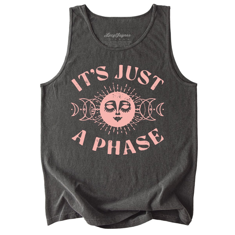 It's Just A Phase Comfort Colors Graphic Tank Top