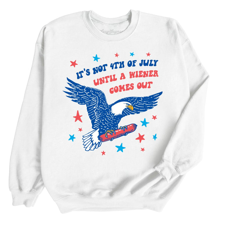 It's Not 4th of July Until A Wiener Comes Out Graphic Sweatshirt