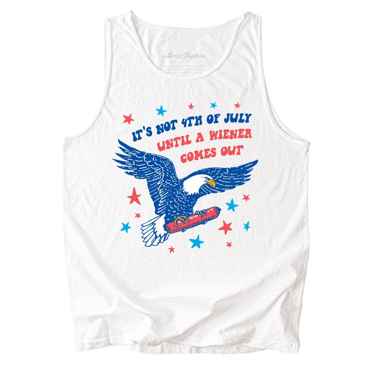 It's Not 4th of July Until A Wiener Comes Out Comfort Colors Graphic Tank Top