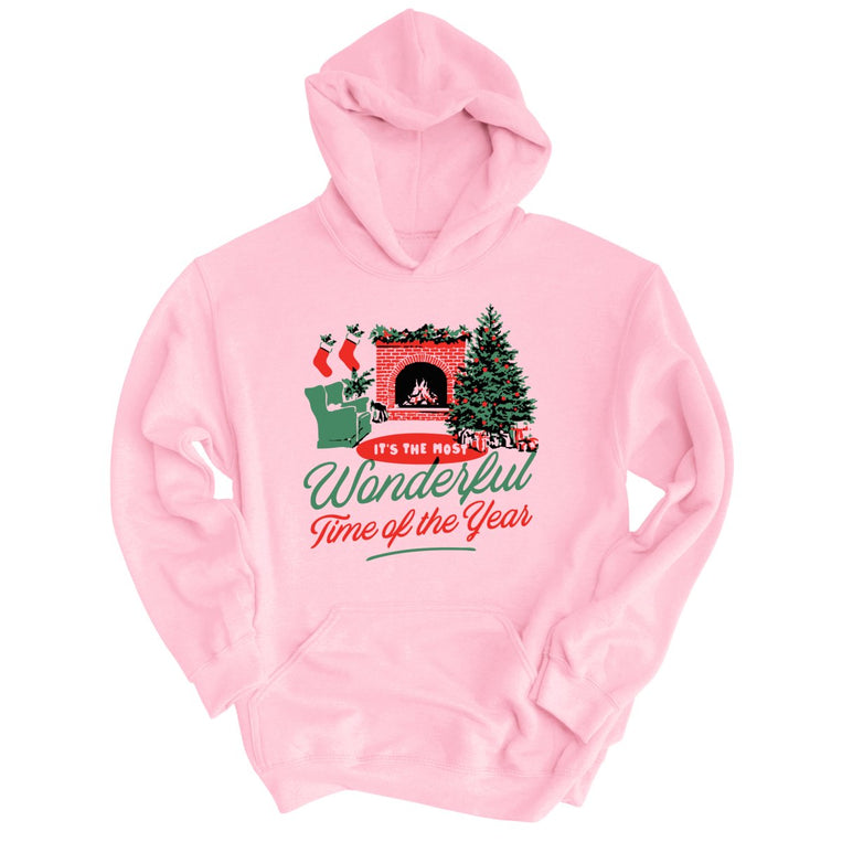 It's The Most Wonderful Time Of The Year Graphic Hoodie - Light Pink