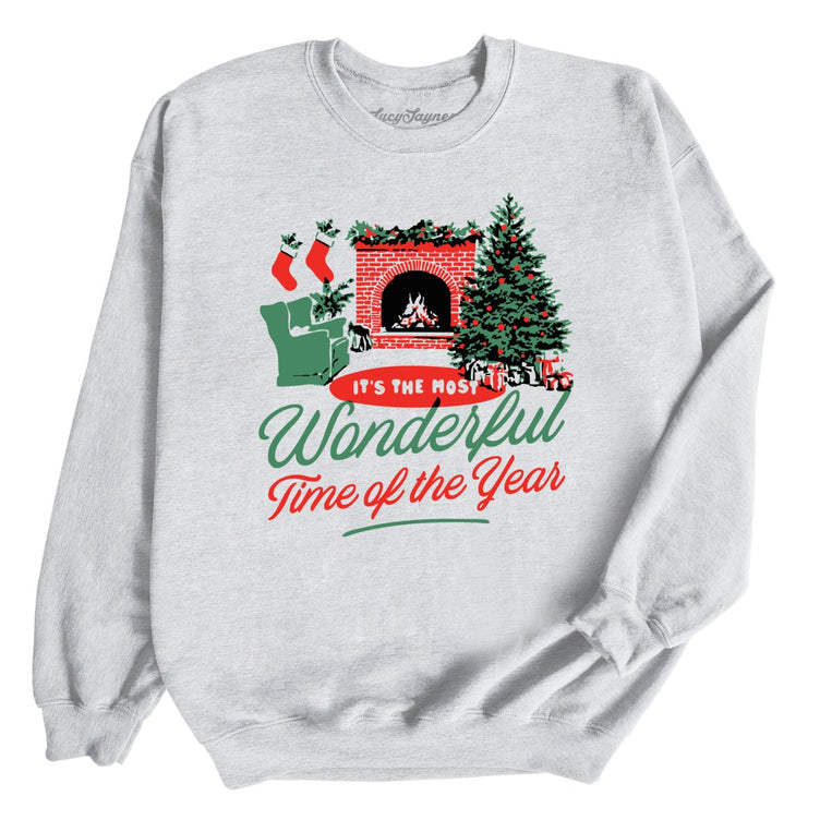 It's The Most Wonderful Time Of The Year Graphic Sweatshirt - Ash