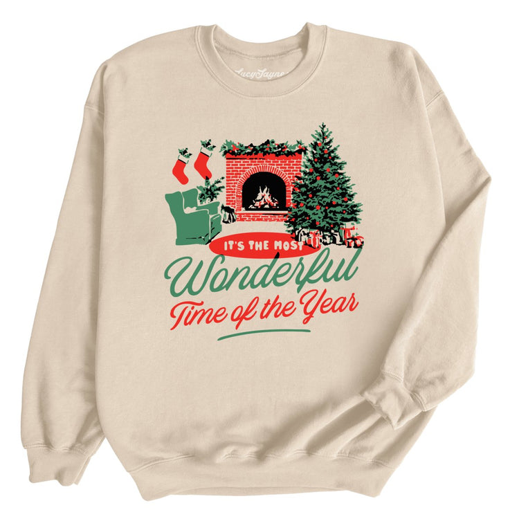 It's The Most Wonderful Time Of The Year Graphic Sweatshirt - Sand
