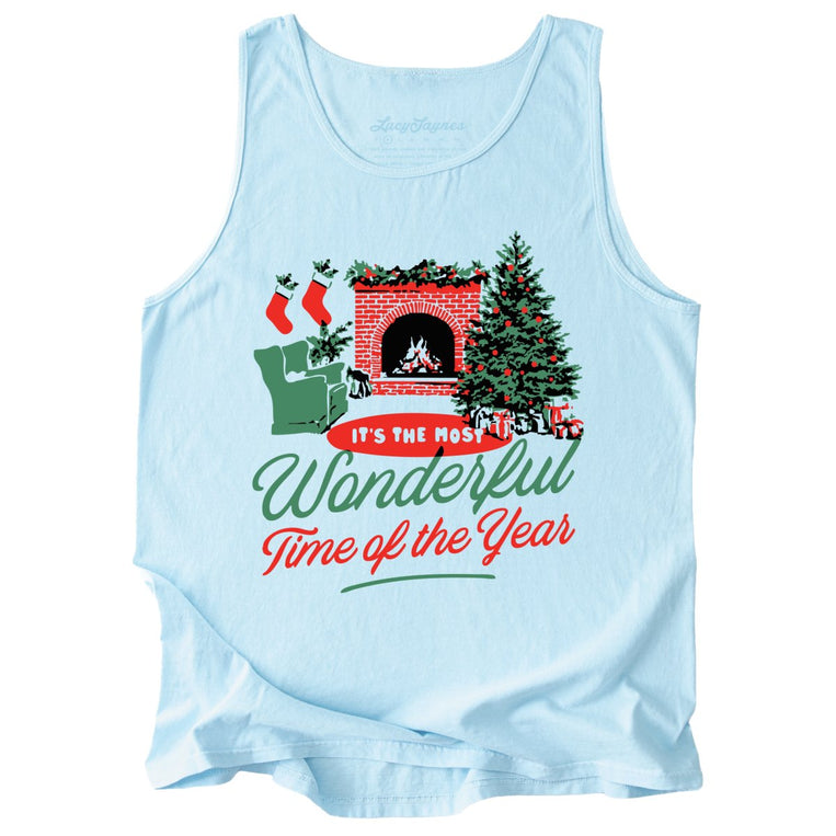 It's The Most Wonderful Time Of The Year Comfort Colors Graphic Tank Top - Chambray