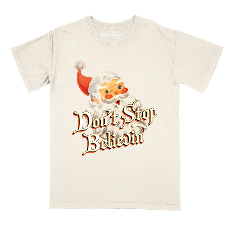 Don't Stop Believin' Comfort Colors Graphic Tee - Ivory
