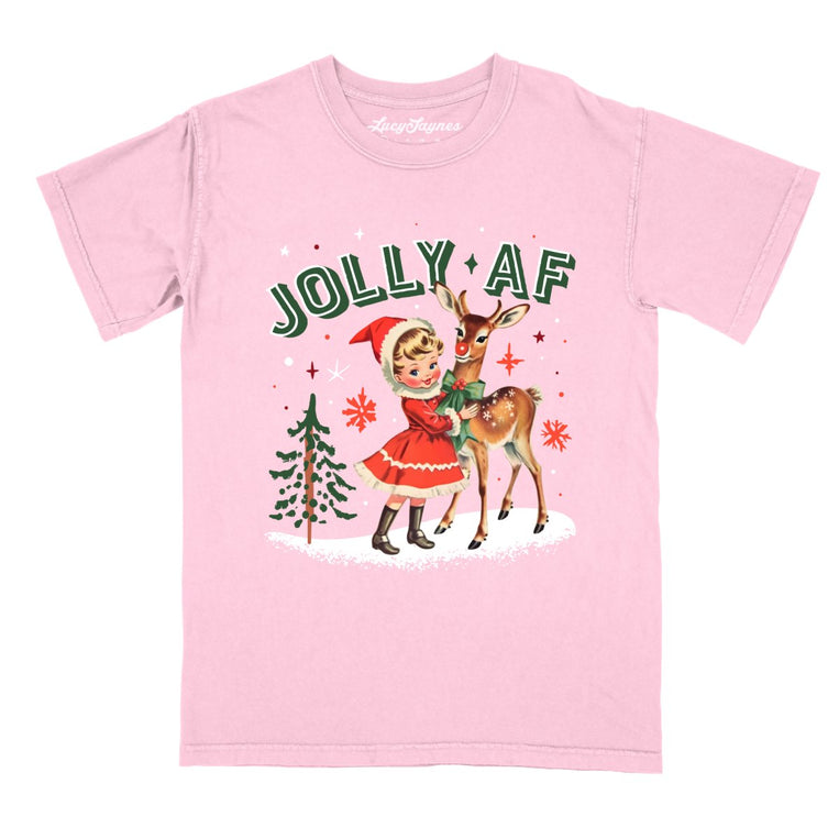Jolly AF Comfort Colors Graphic Tee - Blossom