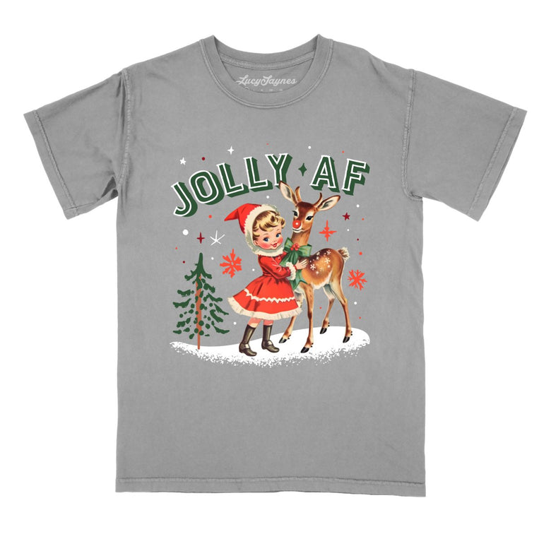 Jolly AF Comfort Colors Graphic Tee - Grey