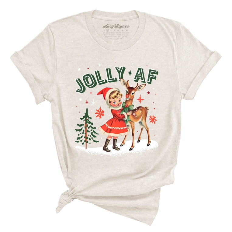 Jolly AF Graphic Tee - Heather Dust