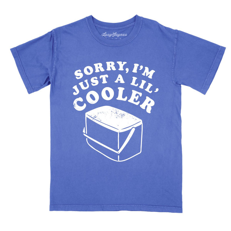 Just A Lil' Cooler Comfort Colors Graphic Tee - Flo Blue