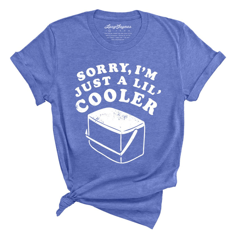 Just A Lil' Cooler Graphic Tee - Heather Columbia Blue