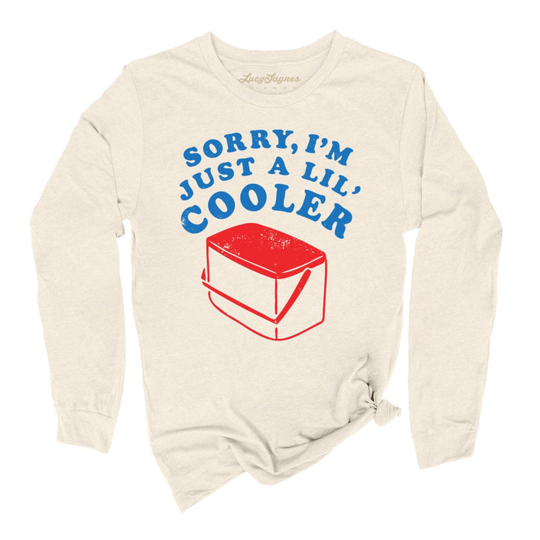 Just A Lil' Cooler Graphic Long Sleeve Tee - Natural