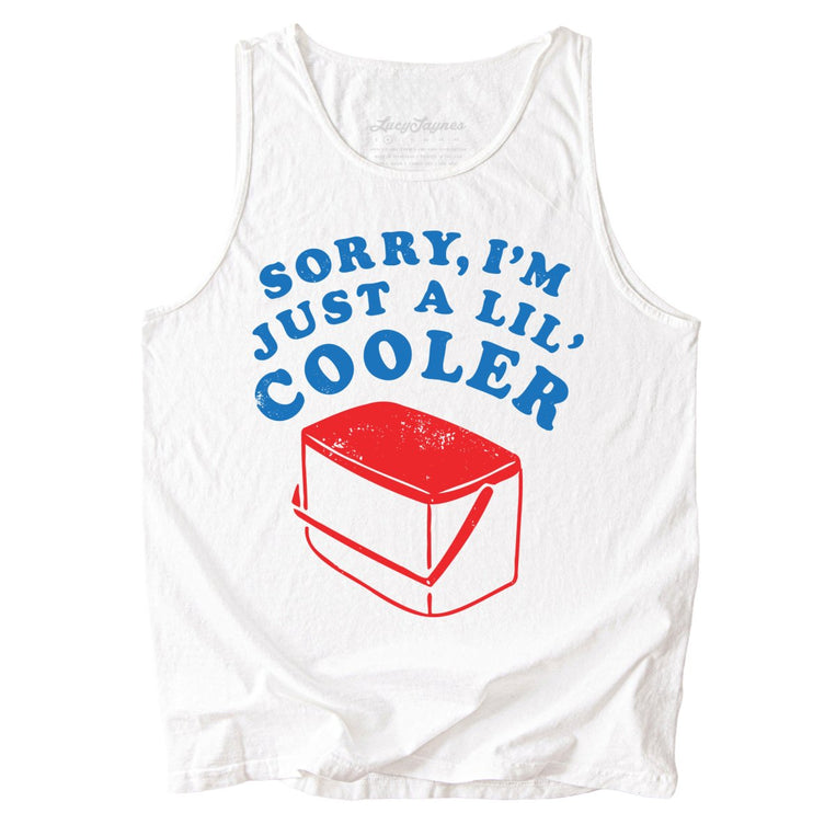 Just A Lil' Cooler Comfort Colors Graphic Tank Top - White