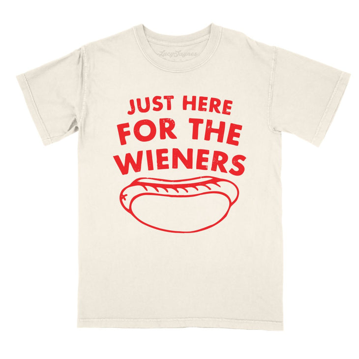 Just Here For The Wieners Comfort Colors Tee