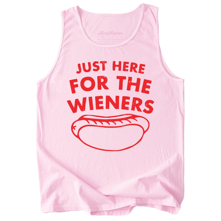 Just Here For The Wieners Comfort Colors Graphic Tank Top - Blossom