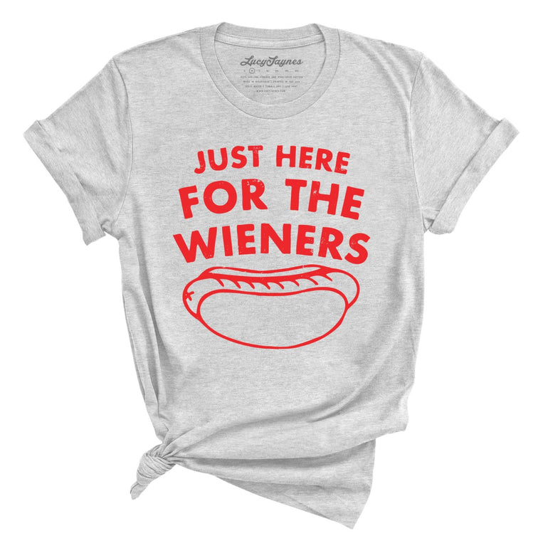 Just Here For The Wieners Graphic Tee - Athletic Heather