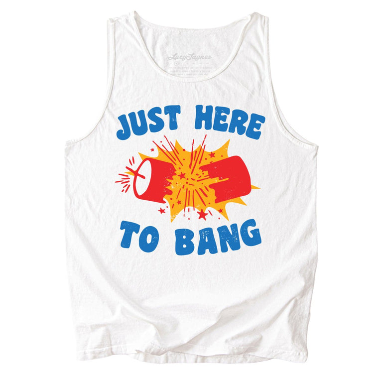 Just Here To Bang Comfort Colors Graphic Tank Top