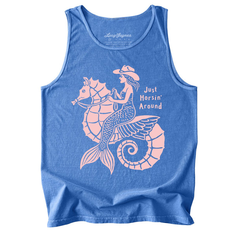 Just Horsin' Around Comfort Colors Graphic Tank Top