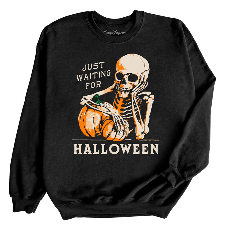 Just Waiting For Halloween Graphic Sweatshirt