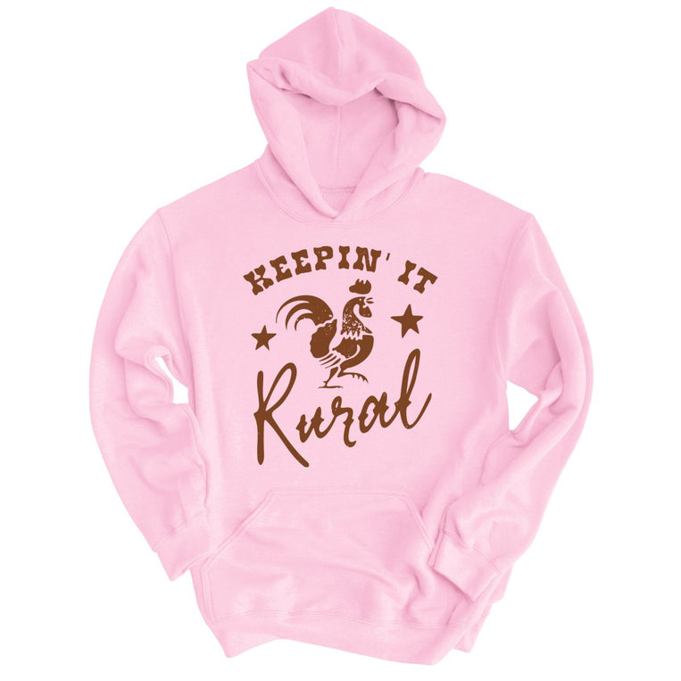 Keepin' it Rural Graphic Hoodie - Light Pink