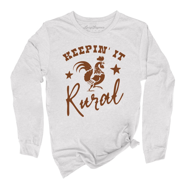 Keepin' it Rural Graphic Long Sleeve Tee - Ash