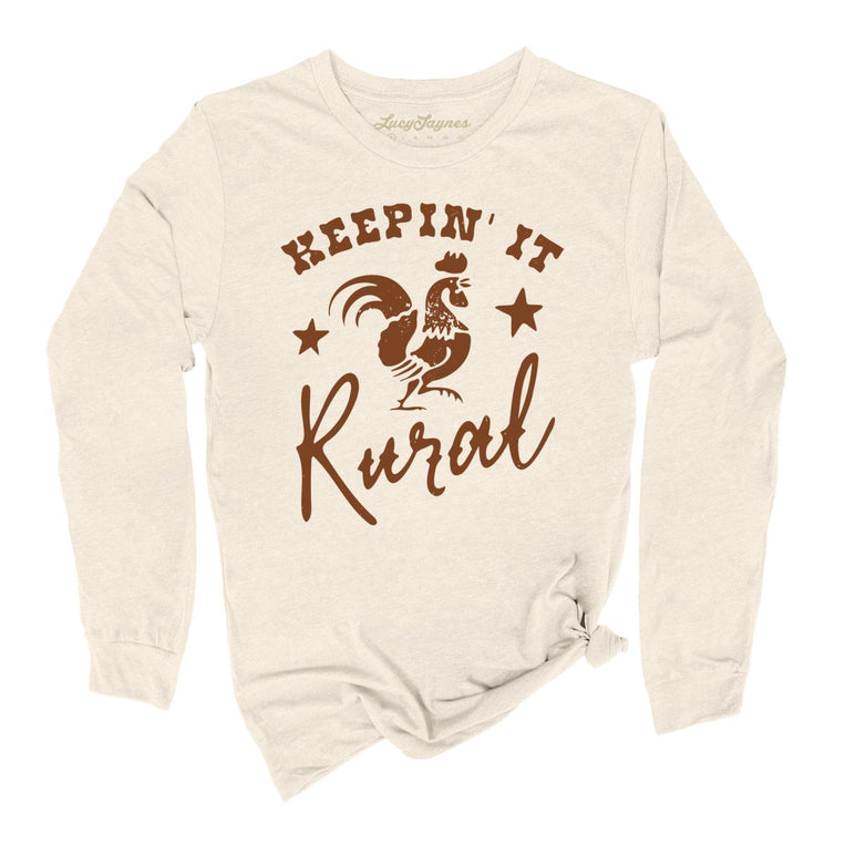 Keepin' it Rural Graphic Long Sleeve Tee - Natural