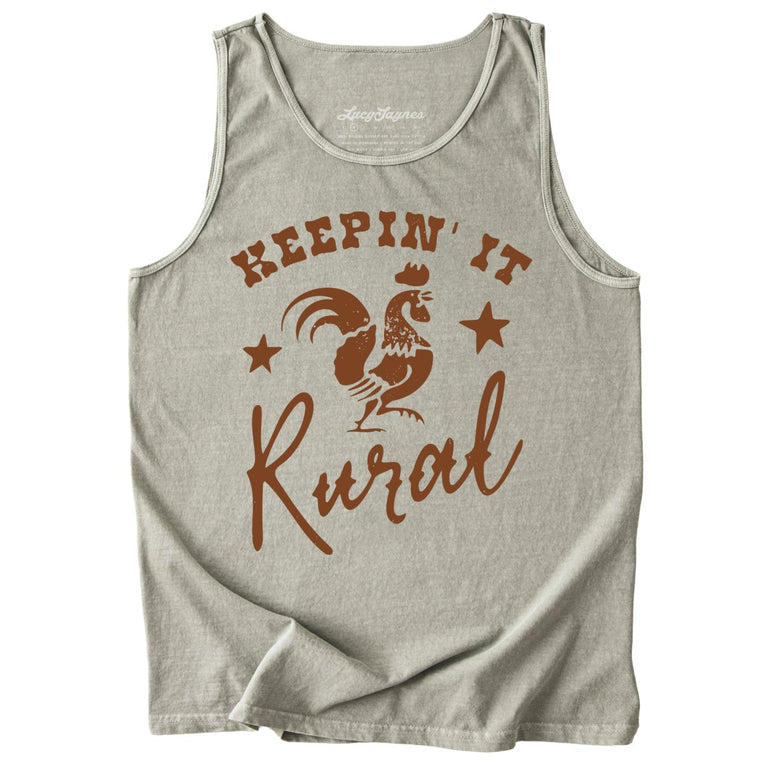 Keepin' it Rural Comfort Colors Graphic Tank Top - Sandstone