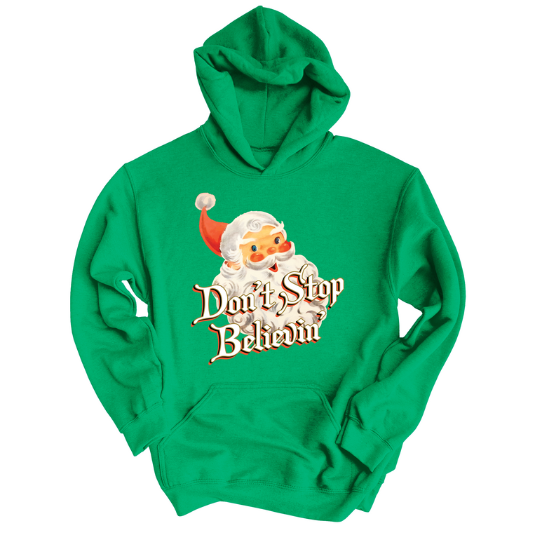 Don't Stop Believin' Graphic Hoodie - Irish Green