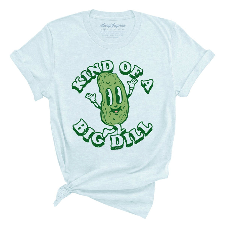 Kind Of A Big Dill Graphic Tee - Heather Ice Blue