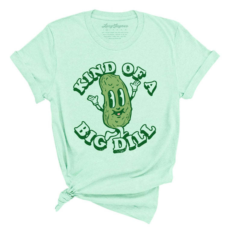 Kind Of A Big Dill Graphic Tee - Heather Mint