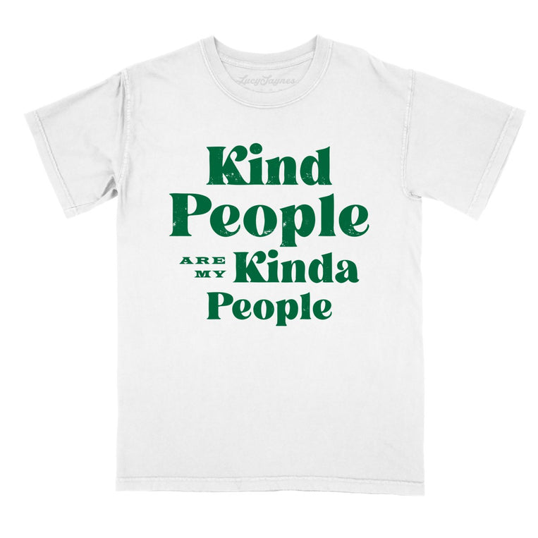 Kind People Are My Kinda People Comfort Colors Graphic Tee - White