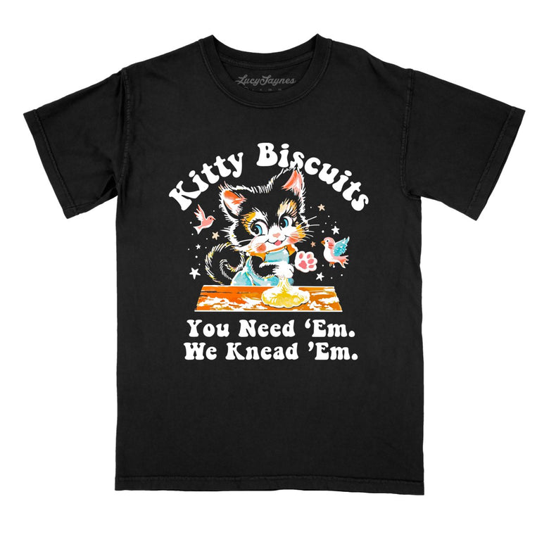 Kitty Biscuits Comfort Colors Graphic Tee - Black